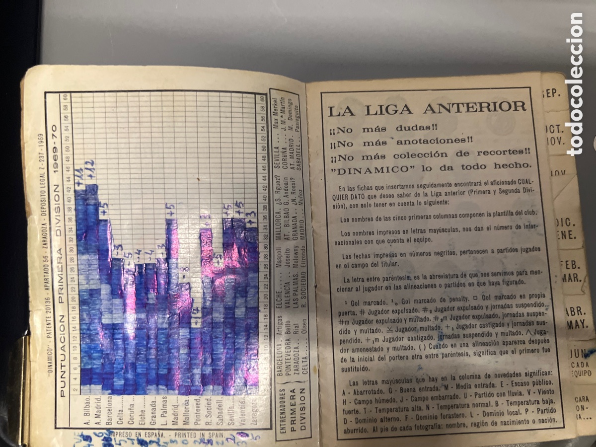 Coleccionismo deportivo: T1/E4/83. ANUARIO DIN&Aacute;MICO 1969 70 - Foto 3