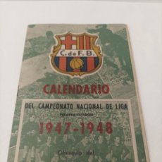 Coleccionismo deportivo: CLUB DE FÚTBOL BARCELONA.CALENDARIO DEL CAMPEONATO NACIONAL DE LIGA PRIMERA DIVISION (1947-1948).. Lote 401123404
