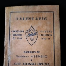 Coleccionismo deportivo: ANTIGUO CALENDARIO FÚTBOL, TEMPORADA 1960-61