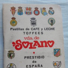 Coleccionismo deportivo: ANTIGUO CALENDARIO PASTILLAS LECHE SOLANO. CAMPEONATO LIGA FUTBOL 1979-1980