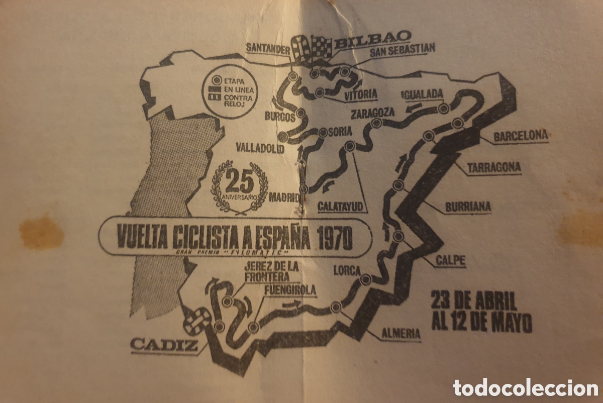 Coleccionismo deportivo: Calendario ciclista, nacional e internacional, a&ntilde;o 1970 - Foto 2