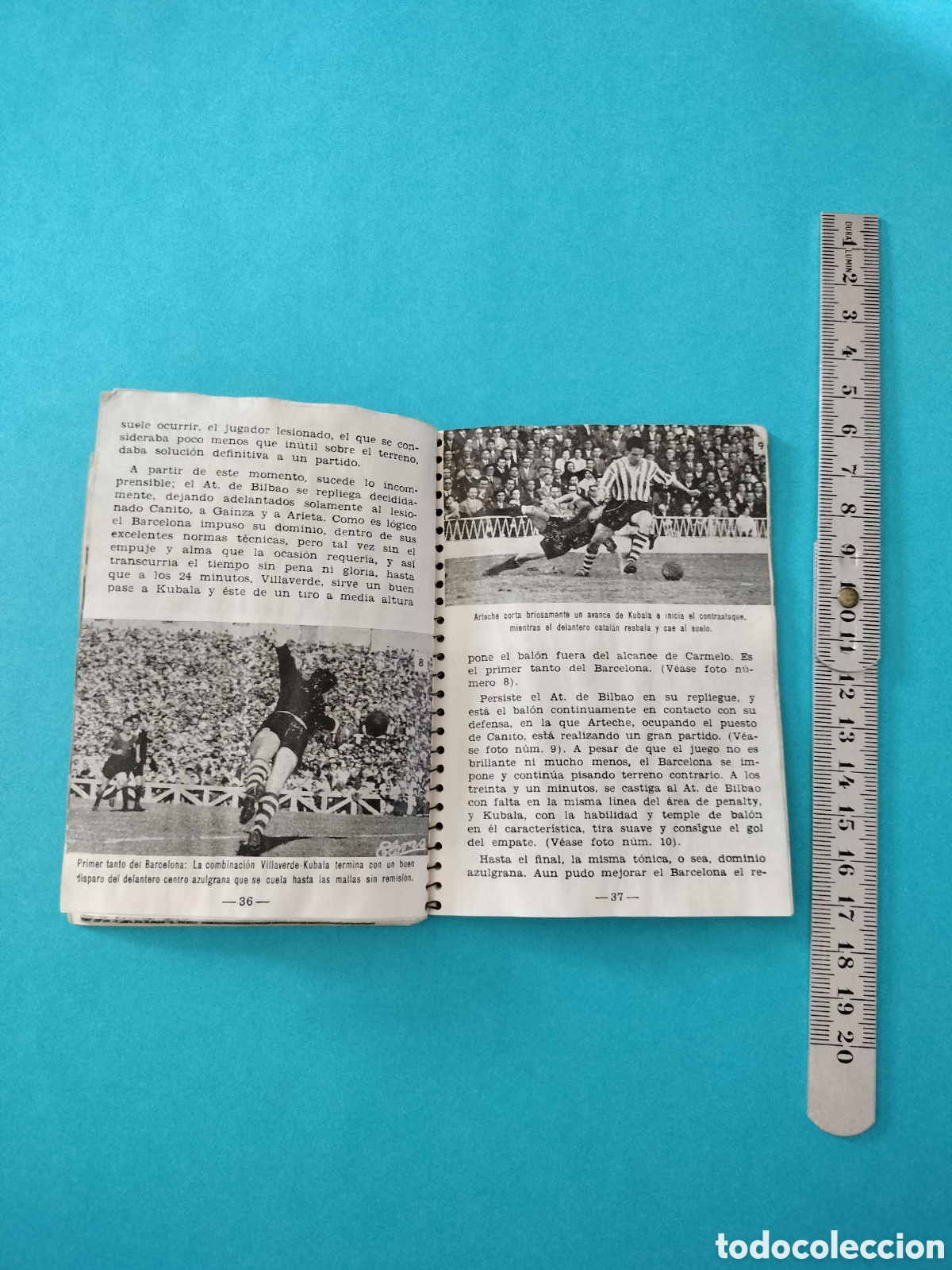 Coleccionismo deportivo: MINI REVISTA LA LUCHA FINAL DE LA COPA A&Ntilde;O 1955 - Foto 2