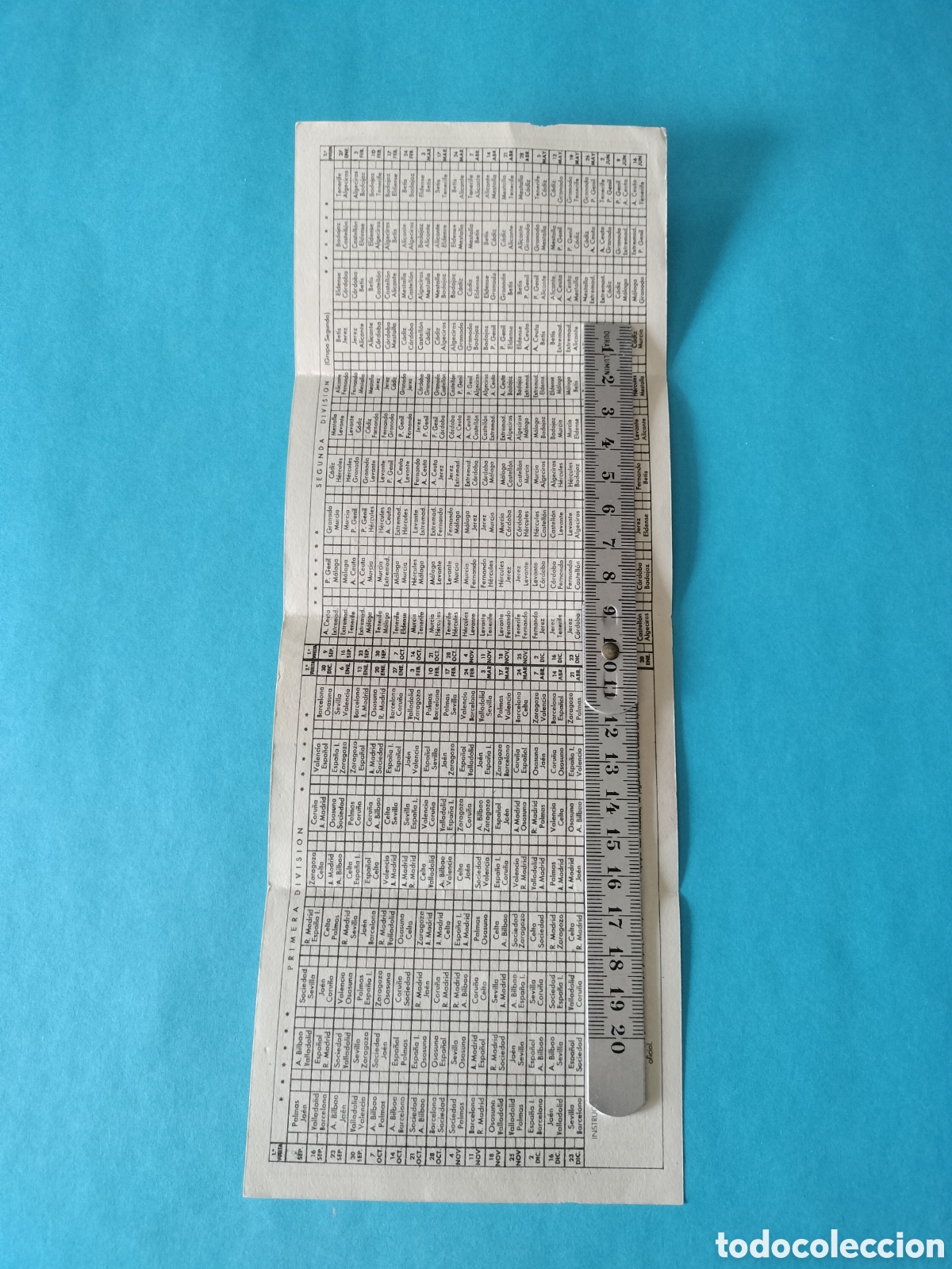 Coleccionismo deportivo: CALENDARIO DE LA LIGA 1956-57 - Foto 2
