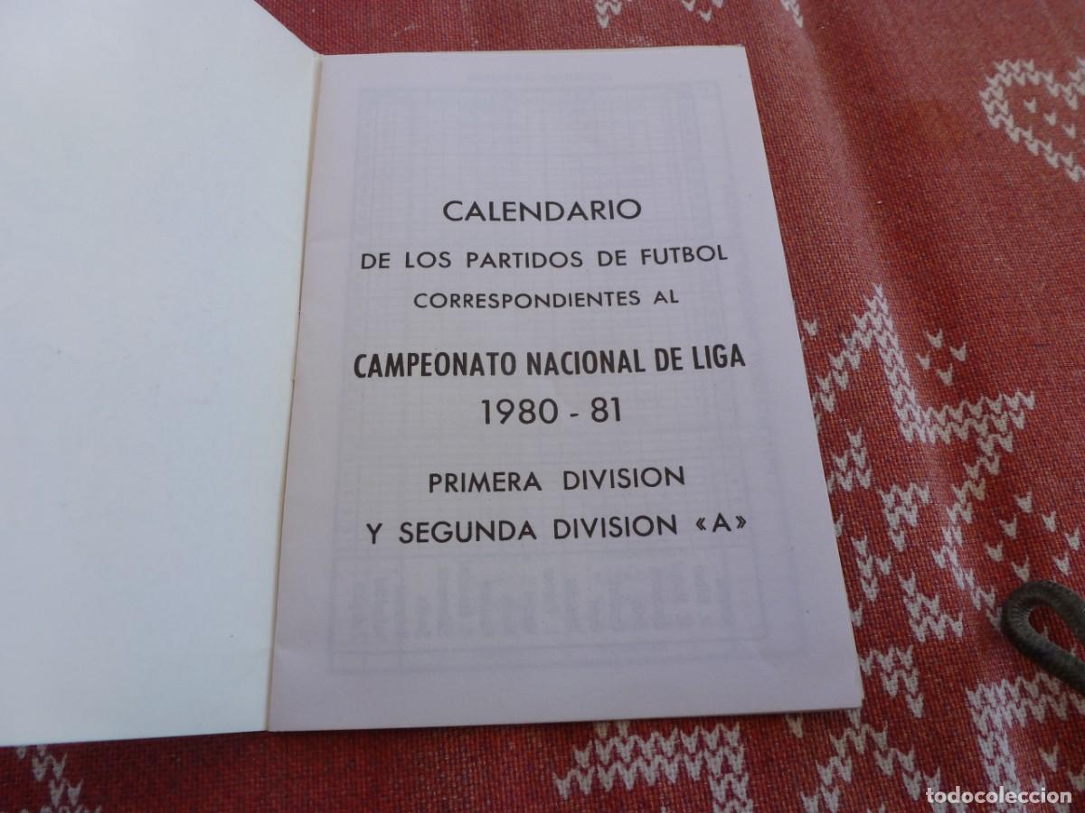 Coleccionismo deportivo: (LLL)CALENDARIO TEMP 80-81 1&ordf; Y 2&ordf; DIV. - Foto 2