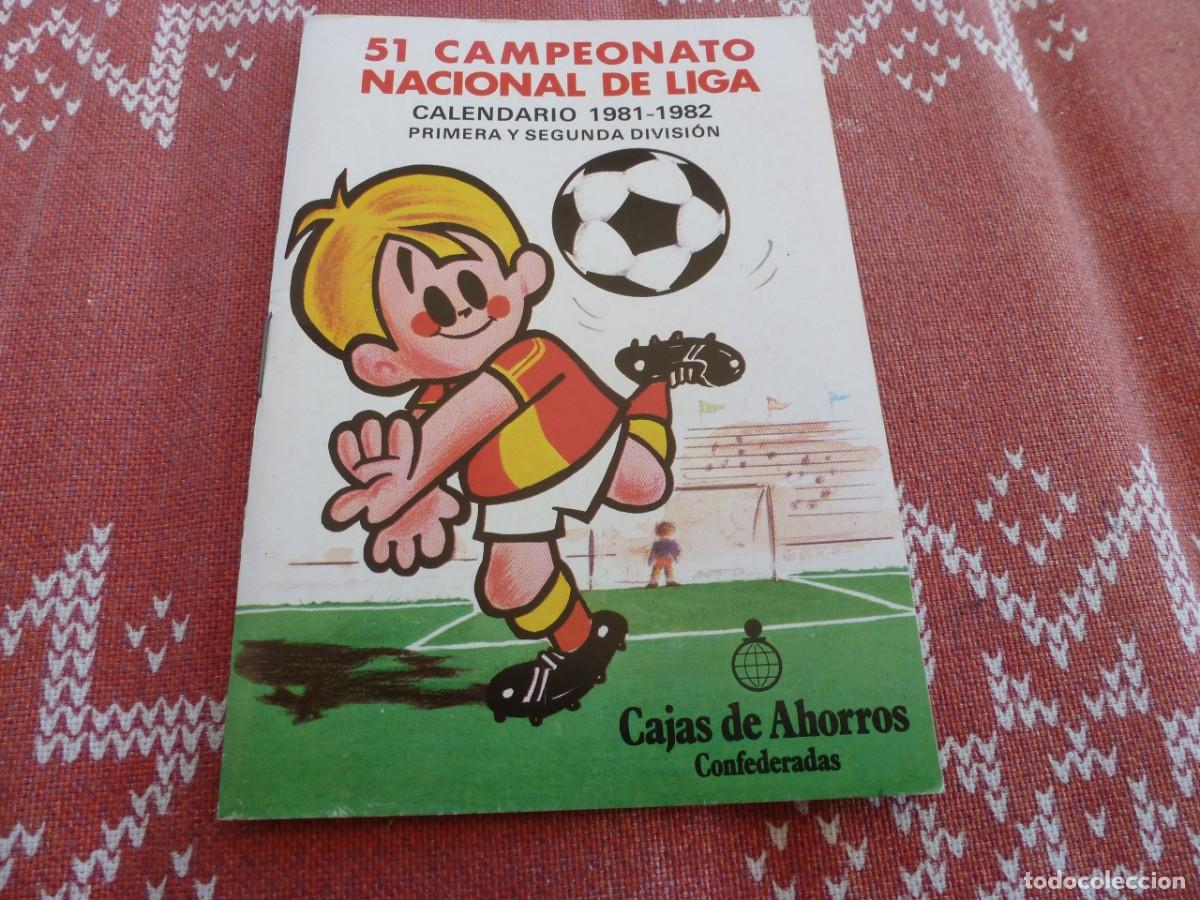 Coleccionismo deportivo: (LLL)CALENDARIO TEMP 81-82 1&ordf; Y 2&ordf; DIV. - Foto 1