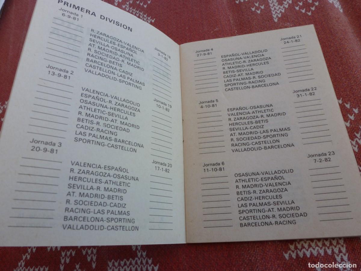 Coleccionismo deportivo: (LLL)CALENDARIO TEMP 81-82 1&ordf; Y 2&ordf; DIV. - Foto 3