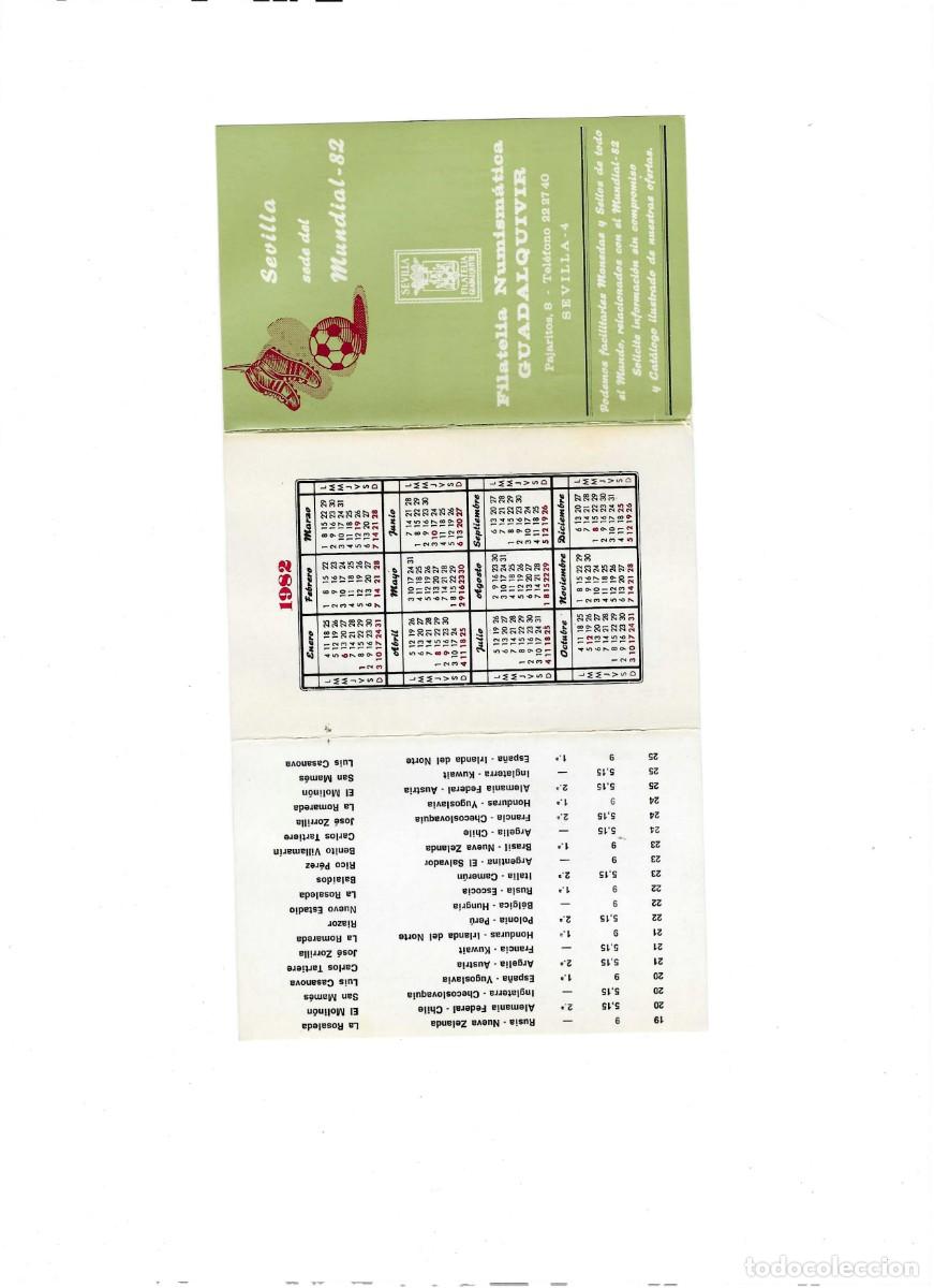 Coleccionismo deportivo: mundial de 1982. calendario - Foto 1