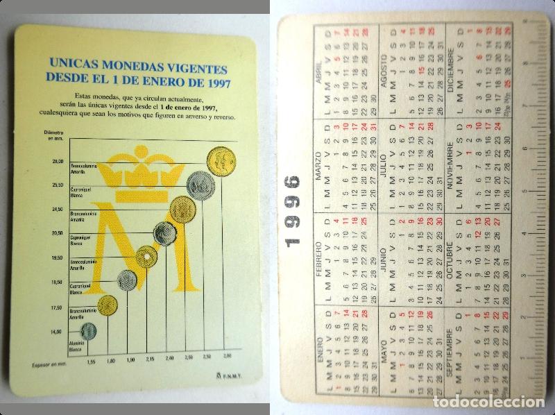 Coleccionismo deportivo: CALENDARIO 1996 PRIMERAS MONEDAS DE EURO - Foto 1