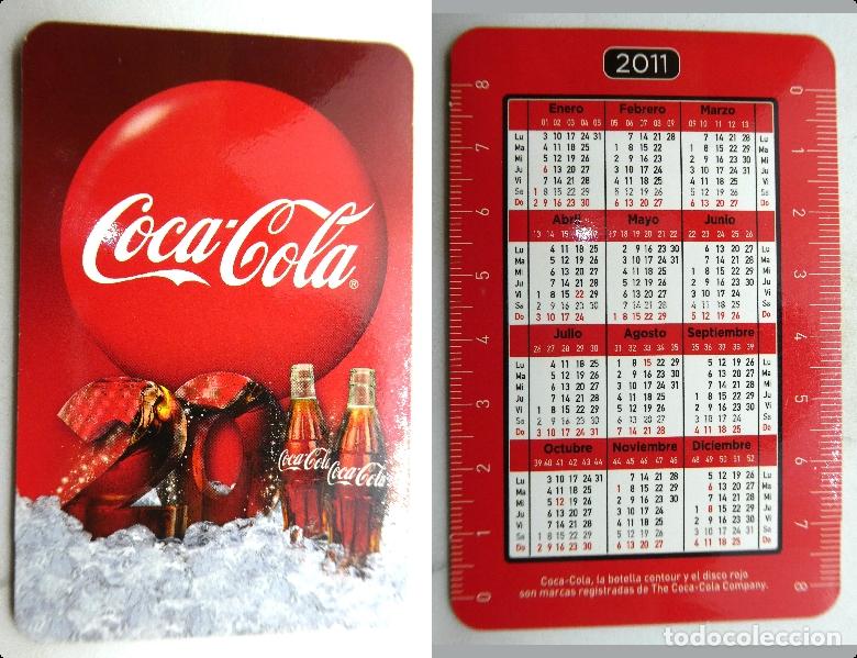 Coleccionismo deportivo: Calendario de Bolsillo COCA COLA A&Ntilde;O 2011 - Foto 1