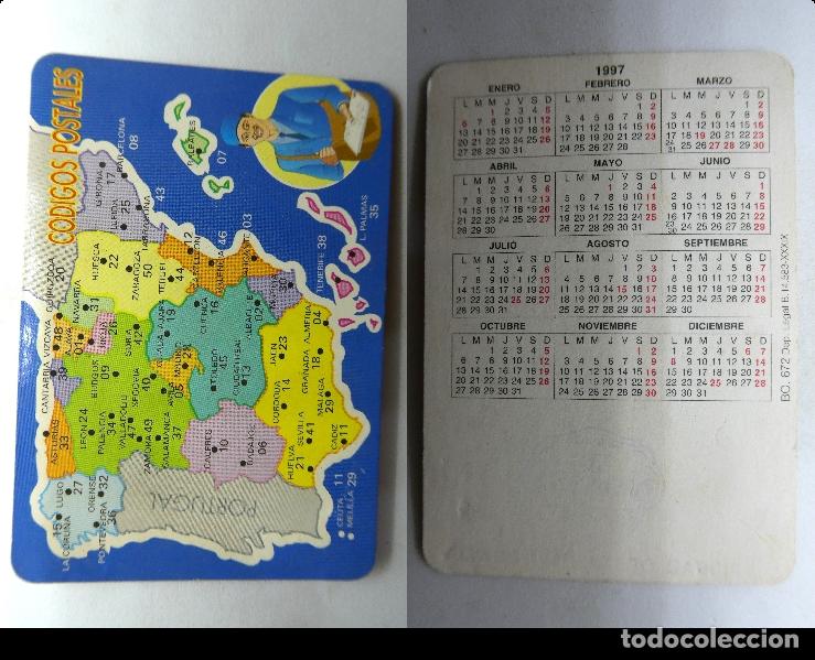 Coleccionismo deportivo: Calendario de Bolsillo C&oacute;digos Postales 1997 - Foto 1