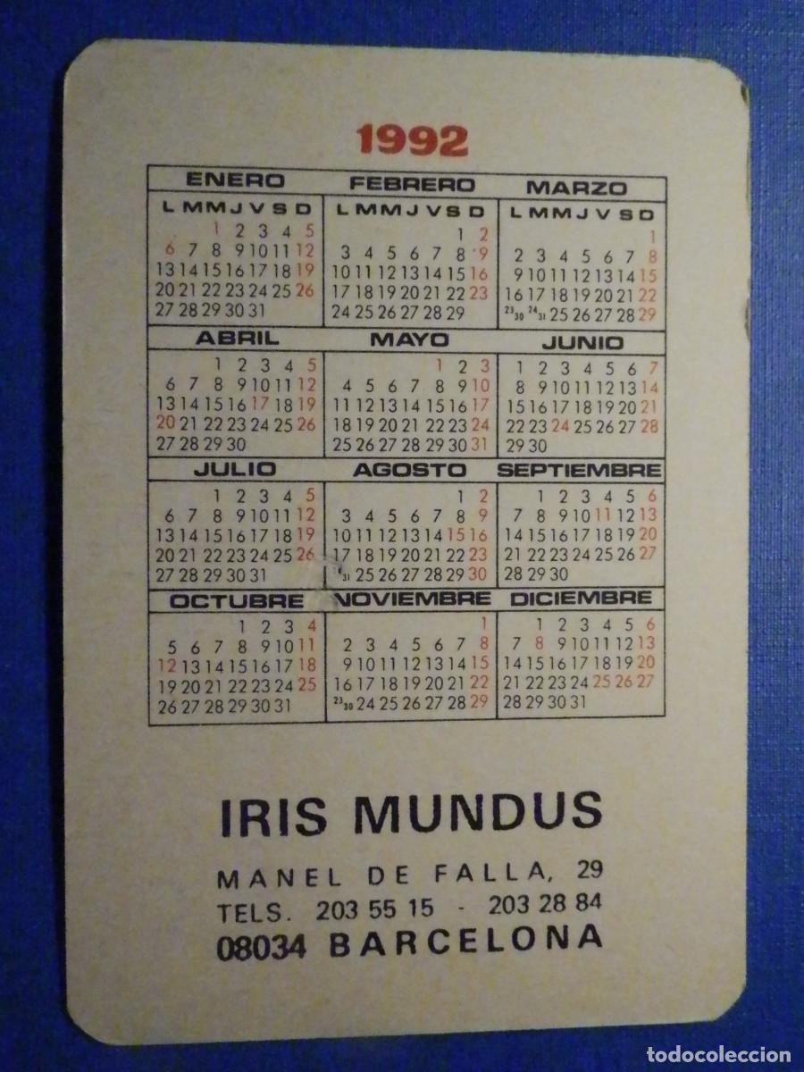 Coleccionismo deportivo: Calendario - Iris Mundus - A&ntilde;o 1992 - Foto 2