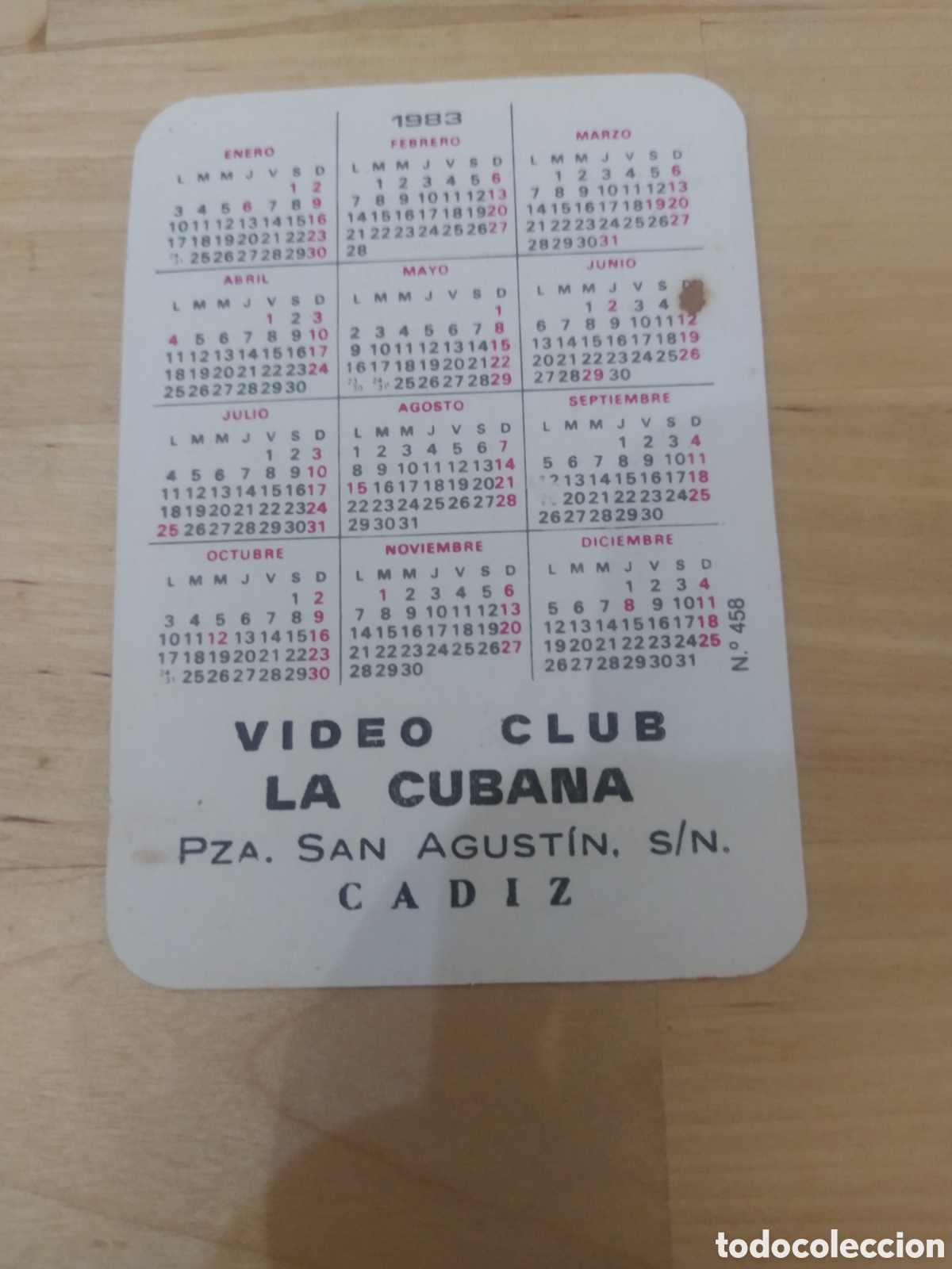 Coleccionismo deportivo: CALENDARIO DE BOLSILLO REAL MADRID 1983 - Foto 2