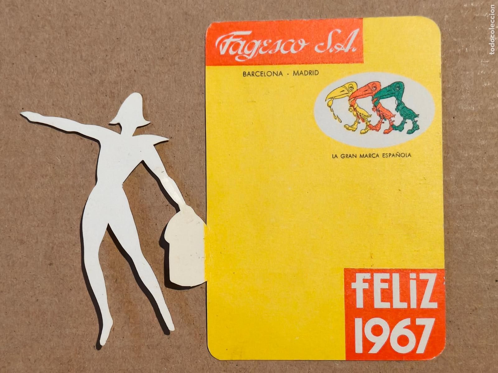 Coleccionismo deportivo: FAGESCO CALENDARIO TROQUELADO 1967 - Foto 2