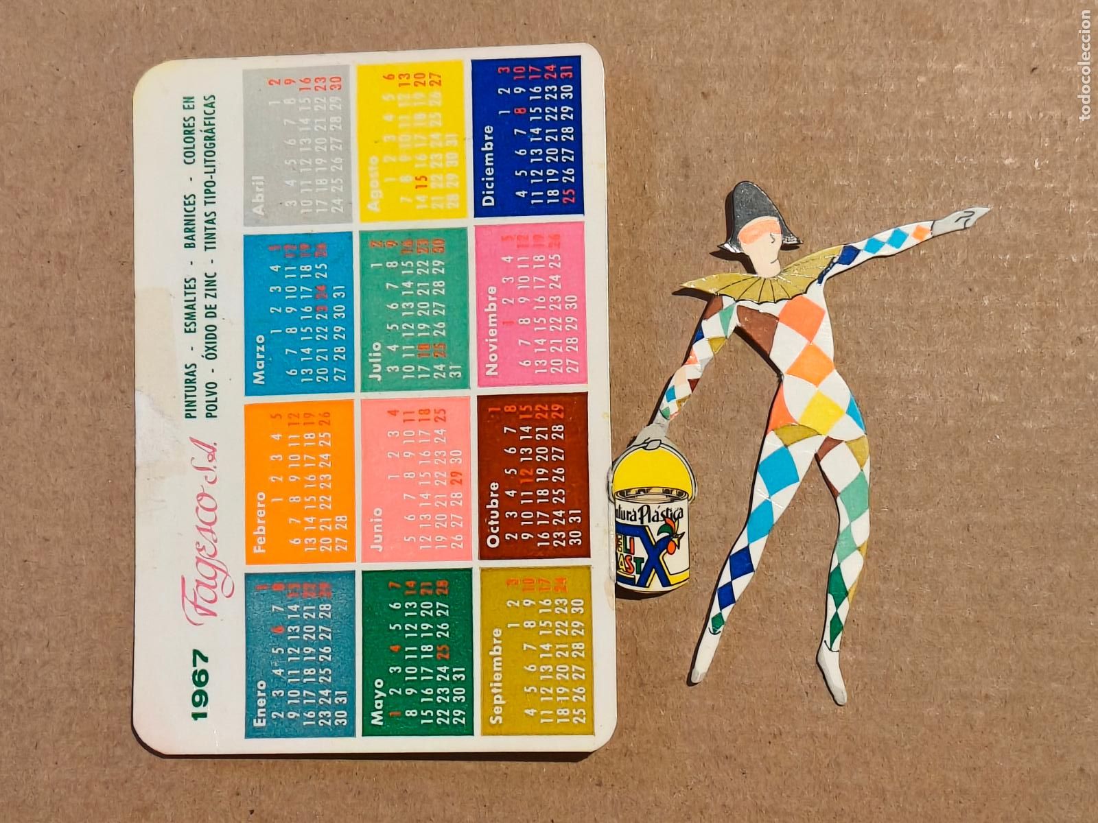 Coleccionismo deportivo: FAGESCO CALENDARIO TROQUELADO 1967 - Foto 3