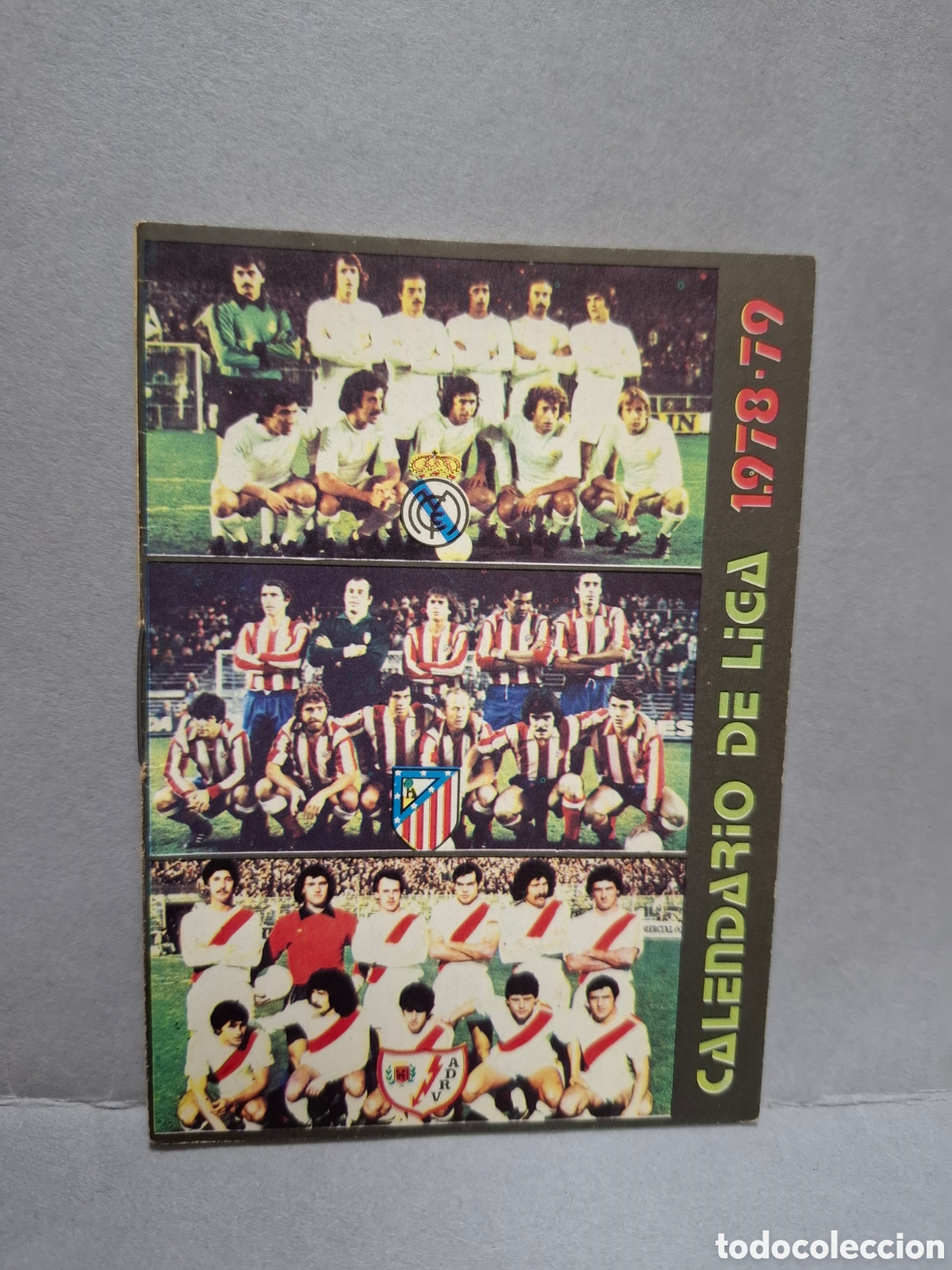 Coleccionismo deportivo: Calendario de f&uacute;tbol temporada Liga 1978-79 publicidad Mes&oacute;n el 30 sin uso