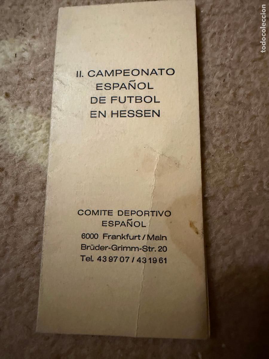 Coleccionismo deportivo: Calendario campeonato espa&ntilde;ol de f&uacute;tbol en hessen 1967