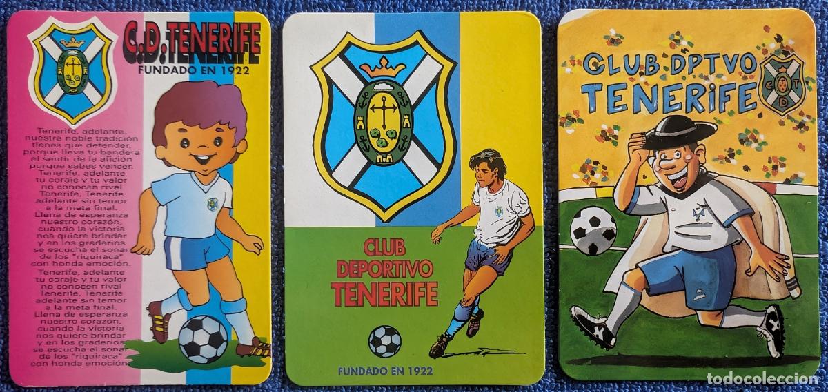 Coleccionismo deportivo: Lote de tres calendarios de bolsillo del Tenerife - Foto 1