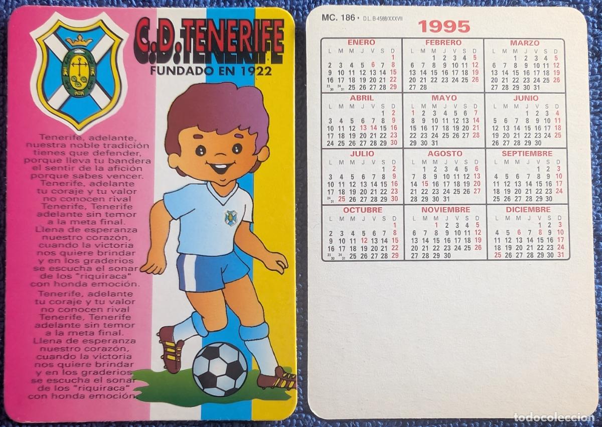 Coleccionismo deportivo: Antiguo calendario de bolsillo del Tenerife (1995)