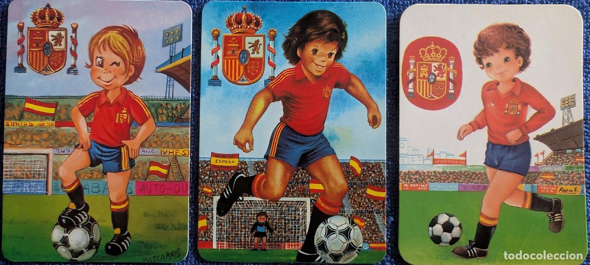 Coleccionismo deportivo: Lote de tres calendarios de bolsillo de la Selecci&oacute;n Espa&ntilde;ola