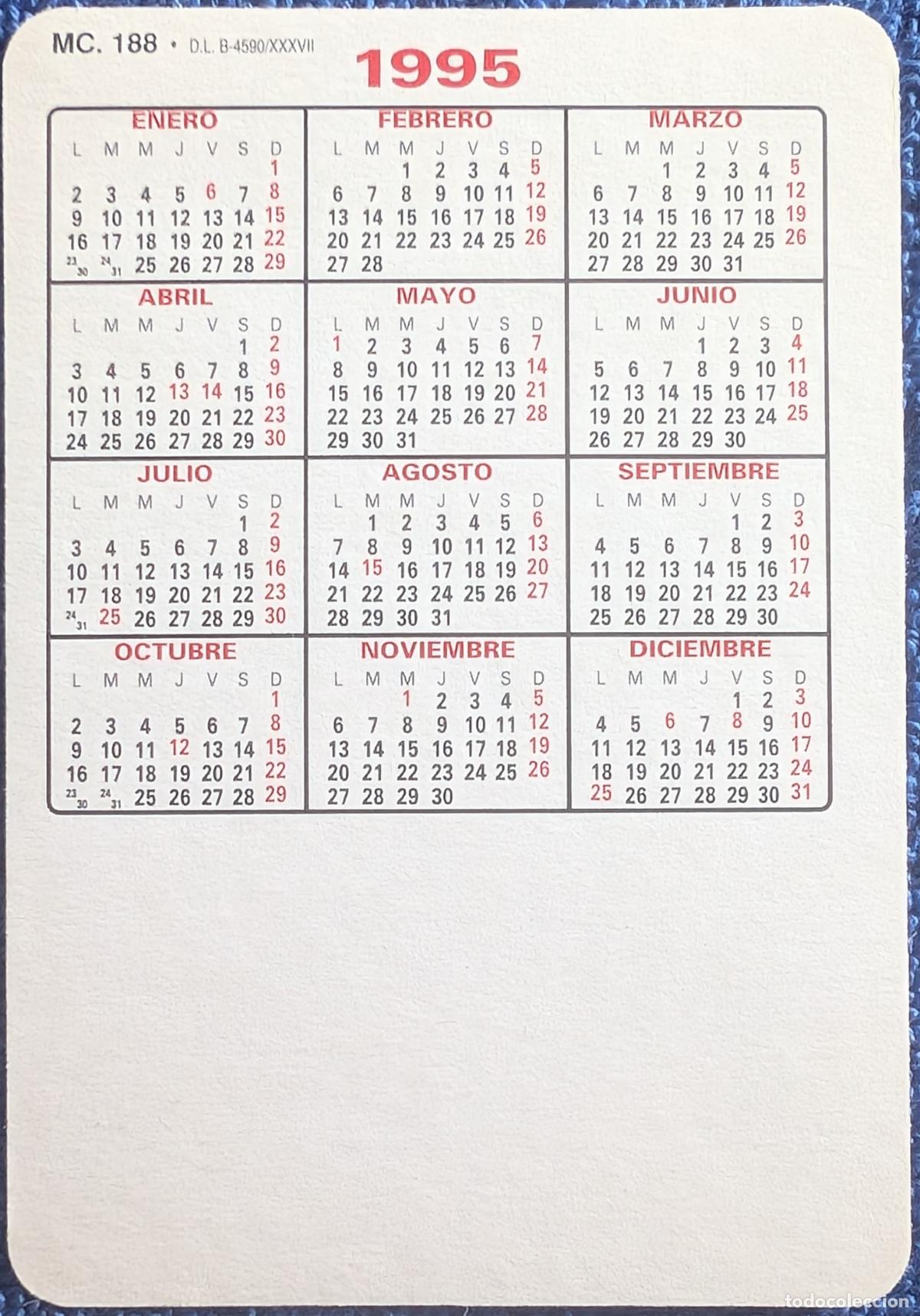 Coleccionismo deportivo: Antiguo calendario de bolsillo del Logro&ntilde;&eacute;s (1995) - Foto 2