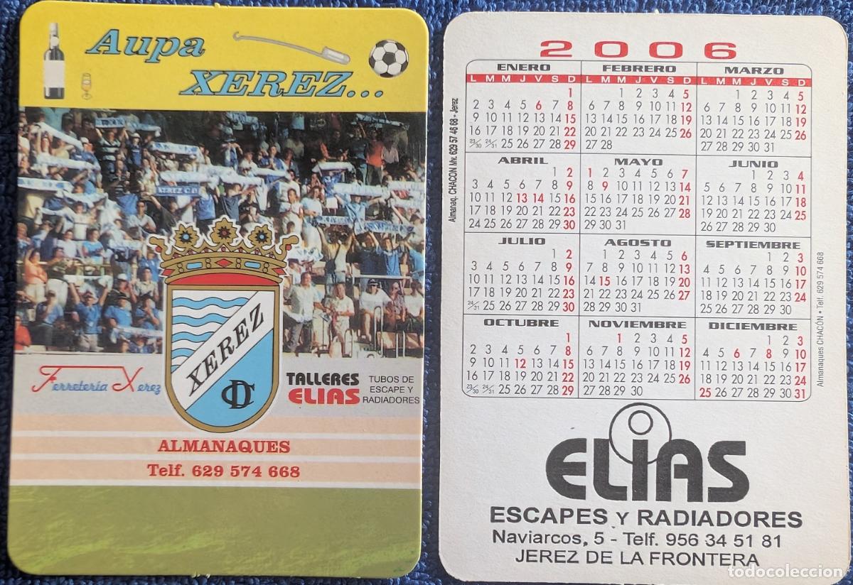 Coleccionismo deportivo: Antiguo calendario de bolsillo del Jerez (2006)