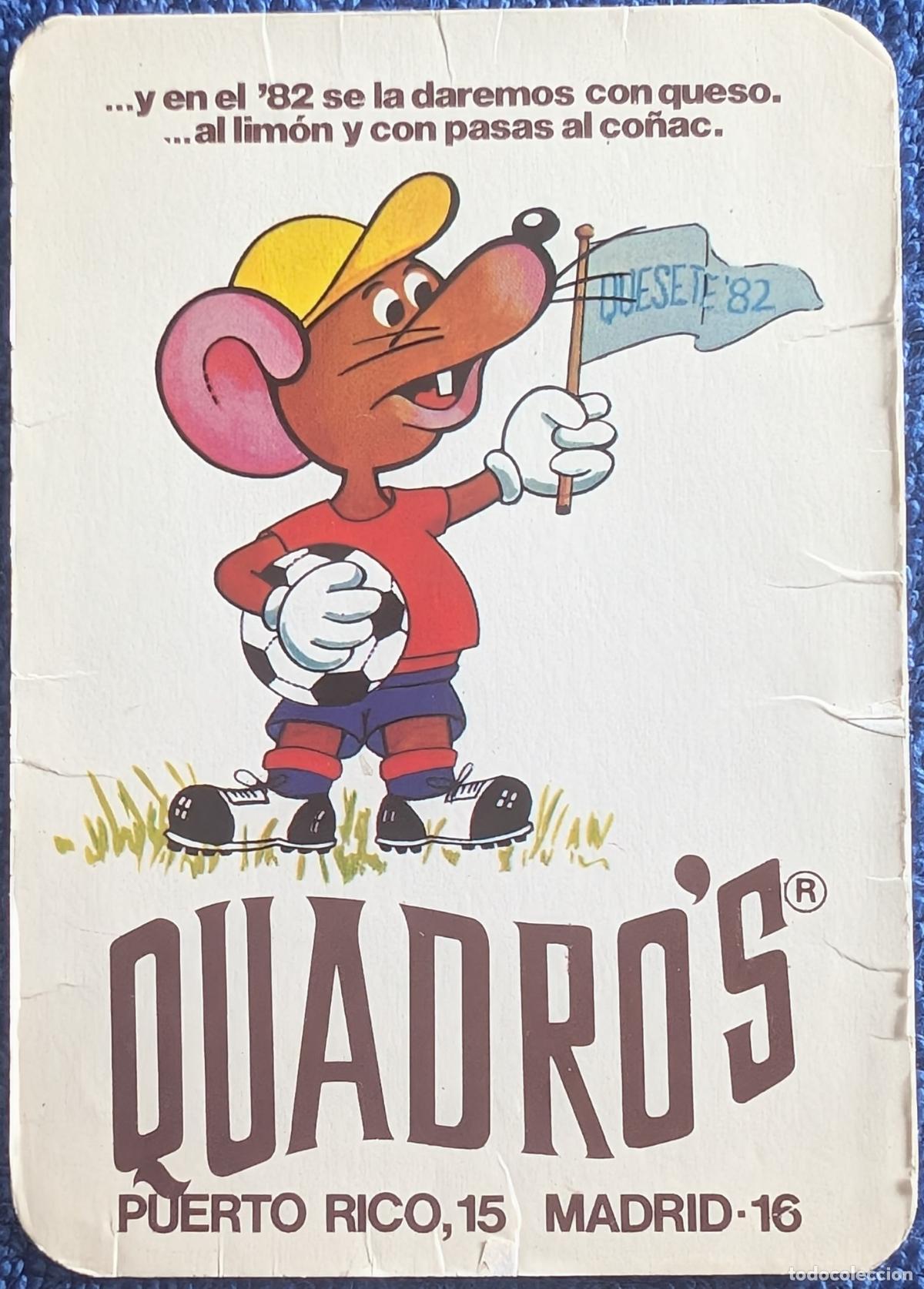 Coleccionismo deportivo: Antiguo calendario de bolsillo - Quadro's - Selecci&oacute;n Espa&ntilde;ola (1982)