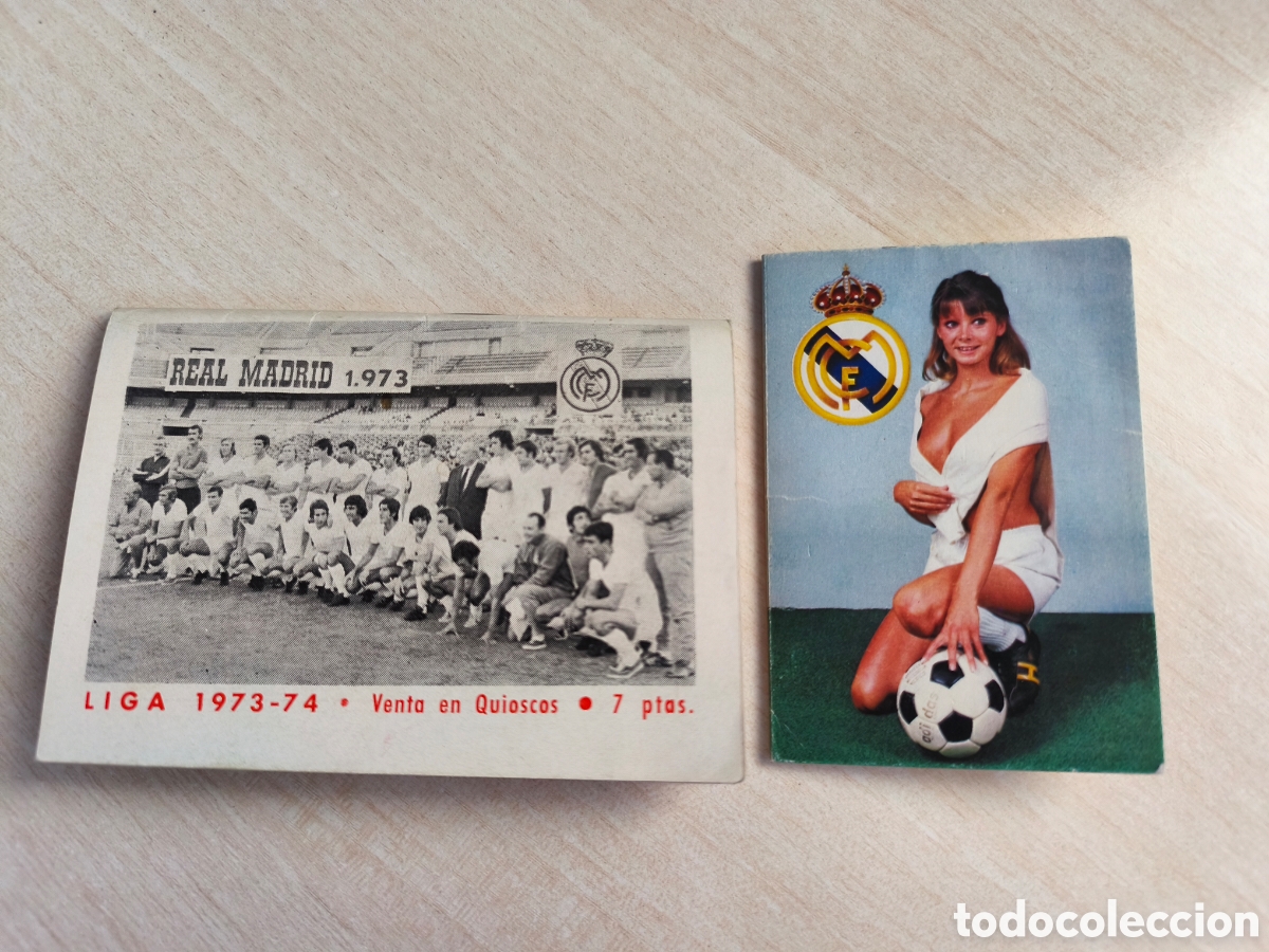 Coleccionismo deportivo: REAL MADRID - dos calendarios de f&uacute;tbol - temporadas 73-74 y 76-77