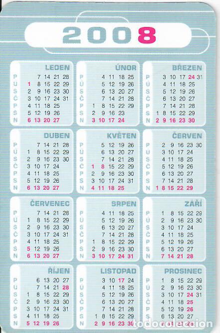 Coleccionismo deportivo: CALENDARIO DE BOLSILLO DE REP. CHECA - A&Ntilde;O 2008 - AUDI - Foto 2
