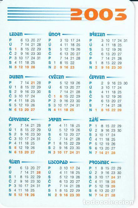 Coleccionismo deportivo: CALENDARIO DE BOLSILLO DE REP. CHECA - A&Ntilde;O 2003 - AUDI - Foto 2