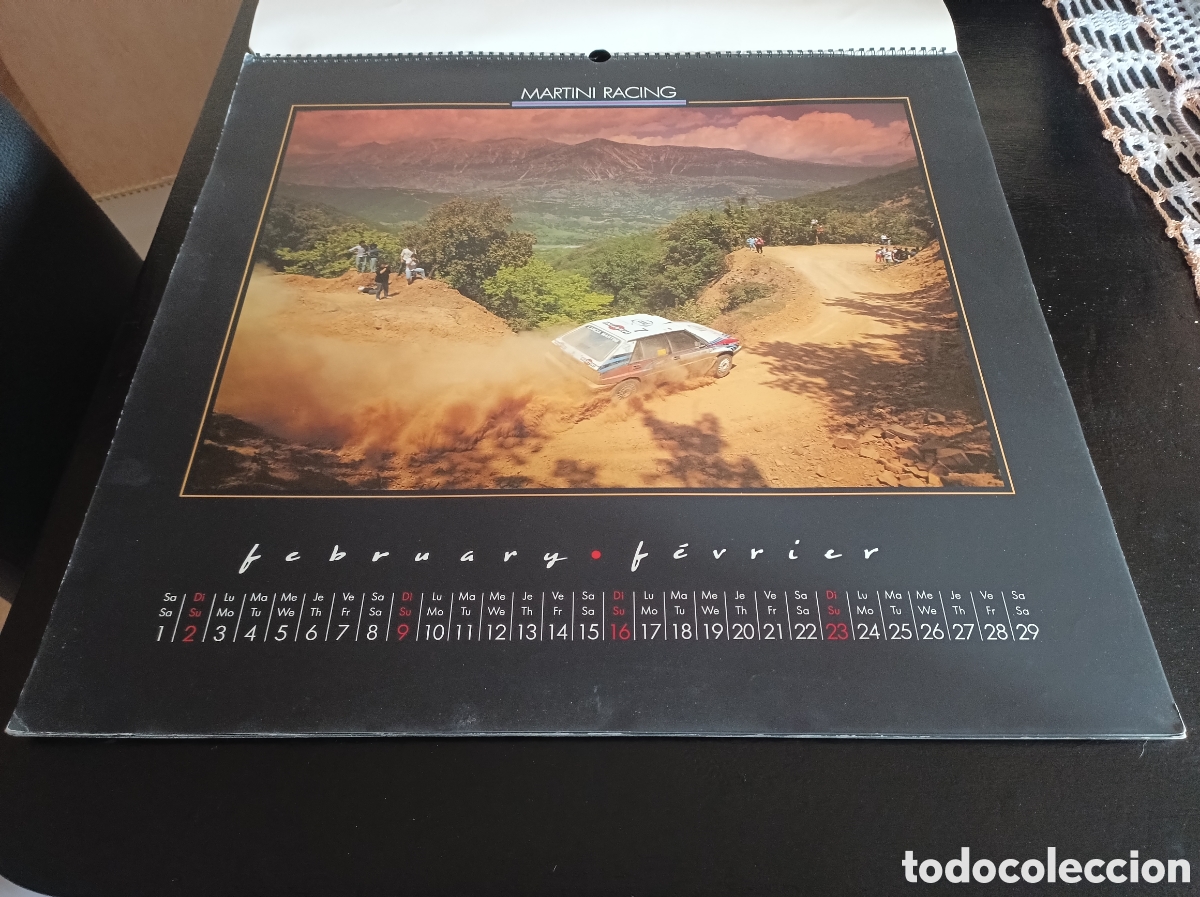 Coleccionismo deportivo: Calendario Martini Safari Rally 1992
