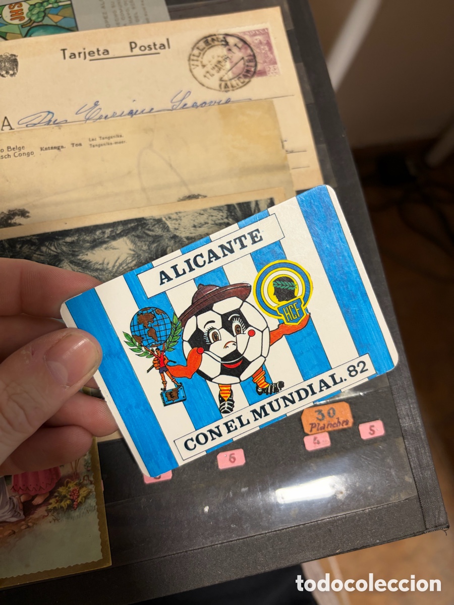 Coleccionismo deportivo: Calendario 1982 plastigar alicaten H&eacute;rcules club f&uacute;tbol mundial