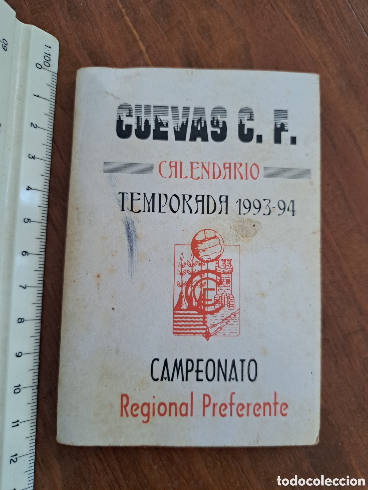 Coleccionismo deportivo: Jml Calendario Futbol Campeonato Regional Preferente, Temporada 1993-94, Cuevas C.F. Almeria.