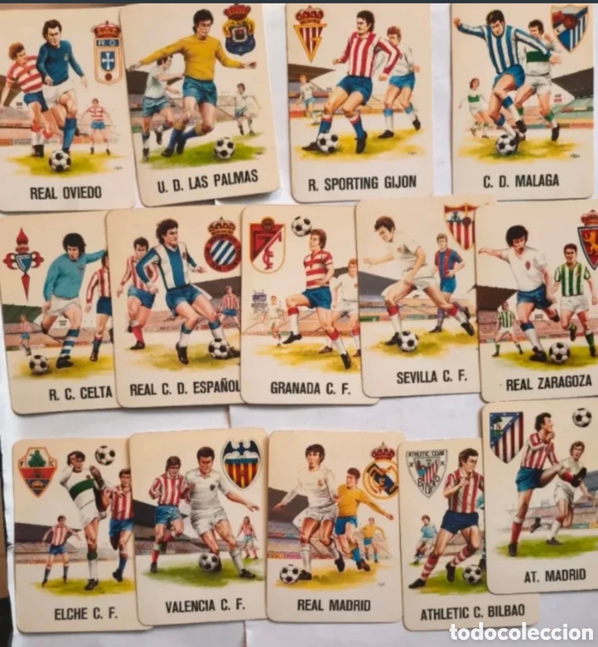 Coleccionismo deportivo: Lote 14 Calendarios F&uacute;tbol 1975