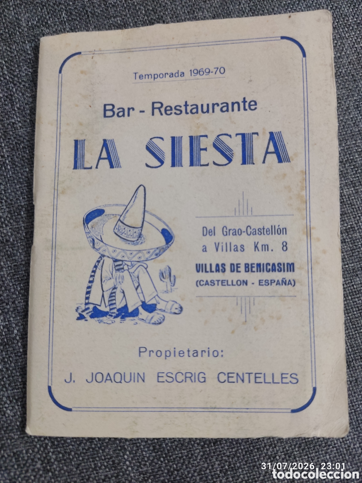 Coleccionismo deportivo: Calendario liga espa&ntilde;ola 1969-70