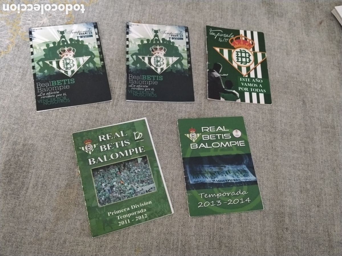 Coleccionismo deportivo: 5 CALENDARIOS REAL BETIS B.. DIFERENTES A&Ntilde;OS