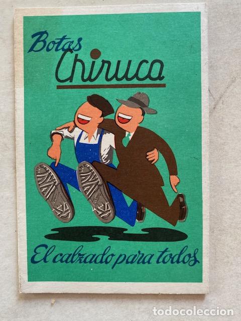 Coleccionismo deportivo: Botas CHIRUCA. Calendario sin uso Temporada FUTBOL 1975-1976. Triptico desplegable