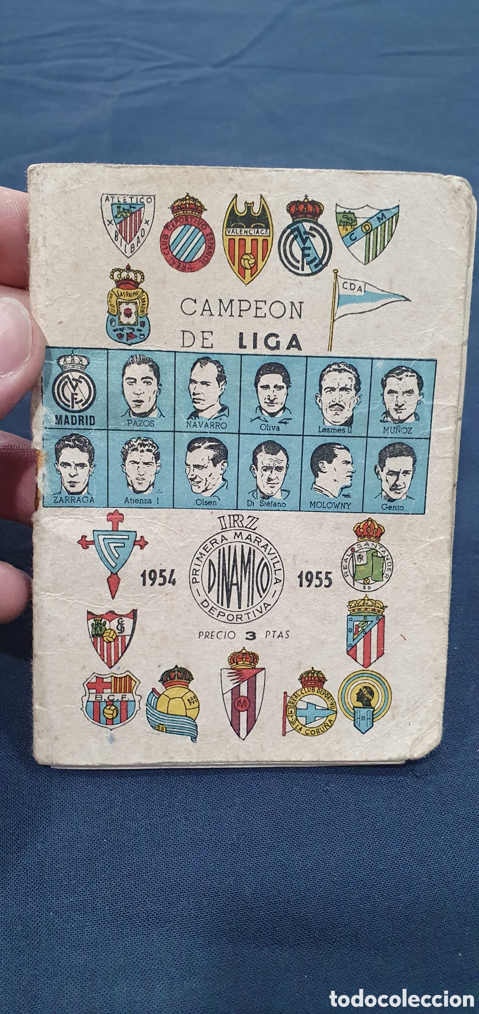 Coleccionismo deportivo: Calendario de f&uacute;tbol Din&aacute;mico 1954-55. (L133)