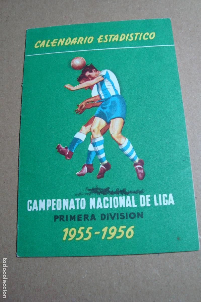 Coleccionismo deportivo: ANTIGUO CALENDARIO LIGA FUTBOL TEMPORADA 1955-1956. OBSEQUIO FRANCISCO CASAMAJO GRAFICAS