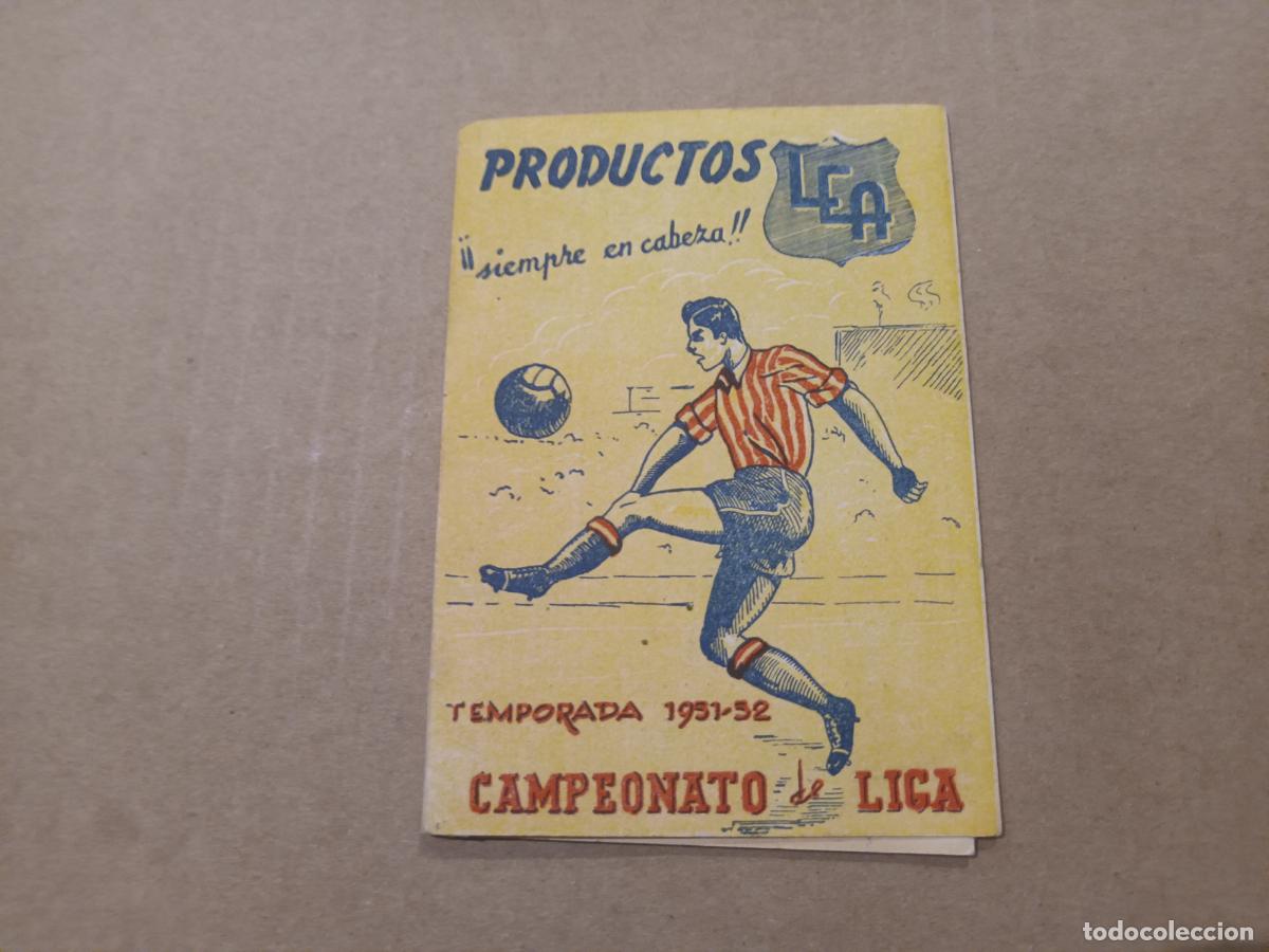 Coleccionismo deportivo: CALENDARIO FUTBOL LEA VITORIA. TEMPORADA 1951 52. CAMPEONATO LIGA