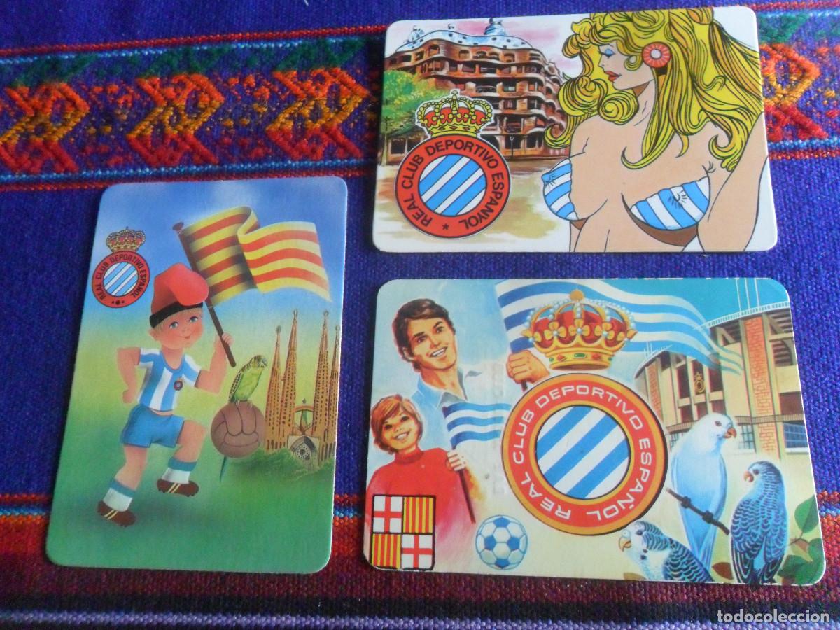 Coleccionismo deportivo: LOTE 3 CALENDARIO DE BOLSILLO RCD ESPA&Ntilde;OL DE BARCELONA 1978, 1989 Y 1990. RAROS.