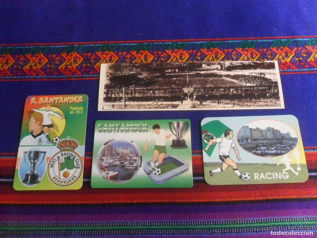 Coleccionismo deportivo: CALENDARIO DE BOLSILLO RACING SANTANDER 2000, 2006, 2008 Y FOTO CAMPOS DE SPORT DEL SARDINERO S XX.