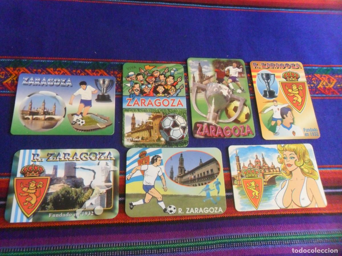 Coleccionismo deportivo: LOTE 7 CALENDARIO DE BOLSILLO REAL ZARAGOZA DE TODAS LAS &Eacute;POCAS. DE LUJO. ENTRA Y MIRA.