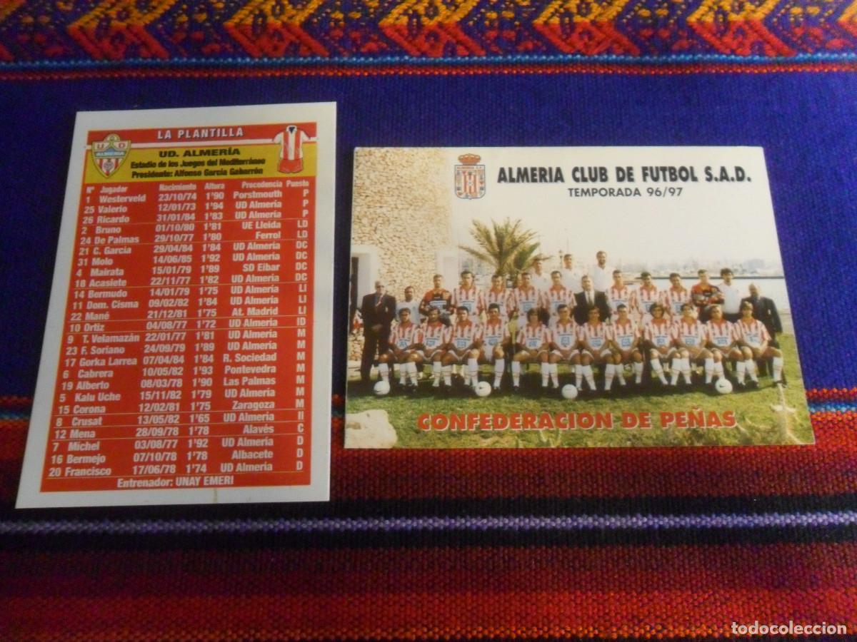 Coleccionismo deportivo: CALENDARIO DE BOLSILLO ALMER&Iacute;A CF 1997 CONFEDERACI&Oacute;N PE&Ntilde;AS Y UD ALMER&Iacute;A 2007 &Aacute;REA COMUNICACI&Oacute;N.