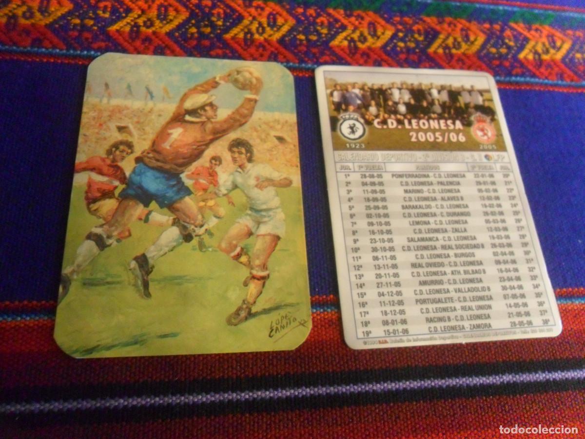 Coleccionismo deportivo: CALENDARIO DE BOLSILLO CD LEONESA 2005-06 2&ordf; DIVISI&Oacute;N B GRUPO II PUBLICIDAD BID REGALO OTRO A&Ntilde;O 2000