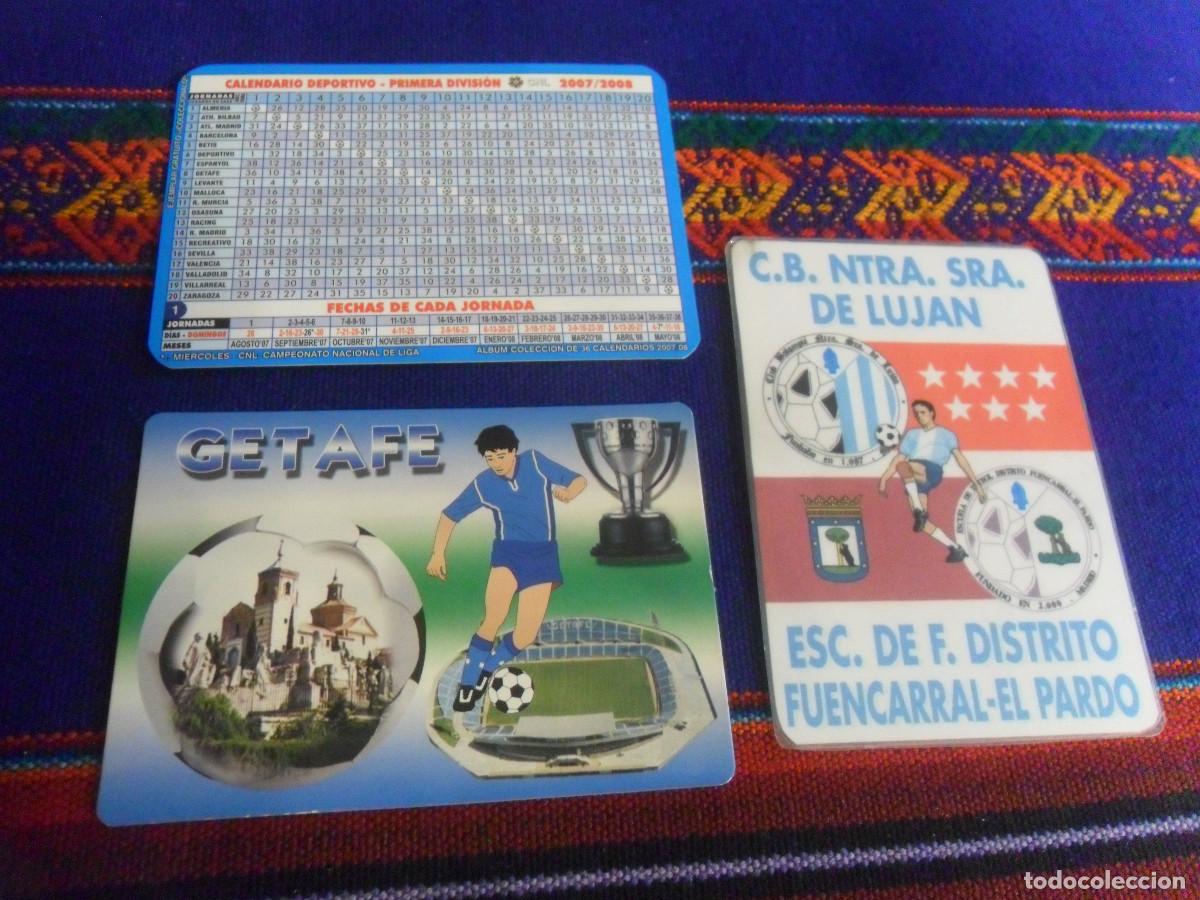 Coleccionismo deportivo: CALENDARIO DE BOLSILLO GETAFE CF 2007, CB NTRA. SRA. LUJ&Aacute;N MADRID 2002 REGALO 1&ordf; DIV 2007-08