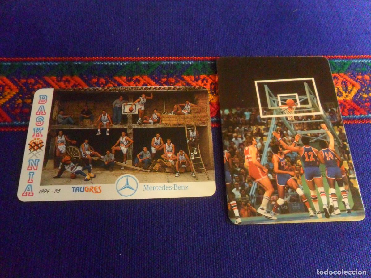 Coleccionismo deportivo: CALENDARIO BOLSILLO TAUGRES BASKONIA FOURNIER 1994 95 Y URSS VS USA TKACHENKO 1989. RAROS.