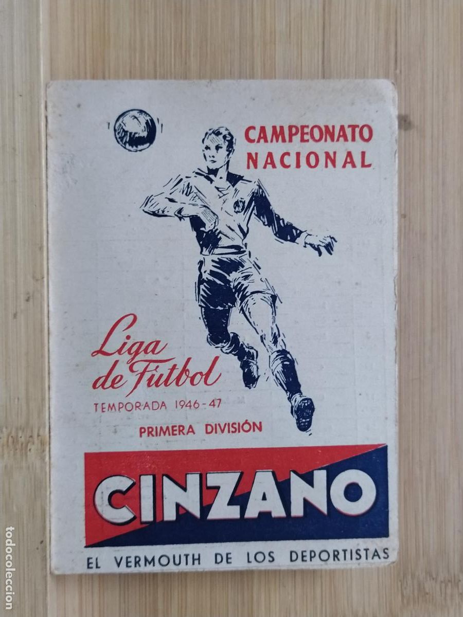 Coleccionismo deportivo: PUBLICIDAD CINZANO - CALENDARIO FUTBOL CAMPEONATO DE LIGA 1946 1947 - (116.979)