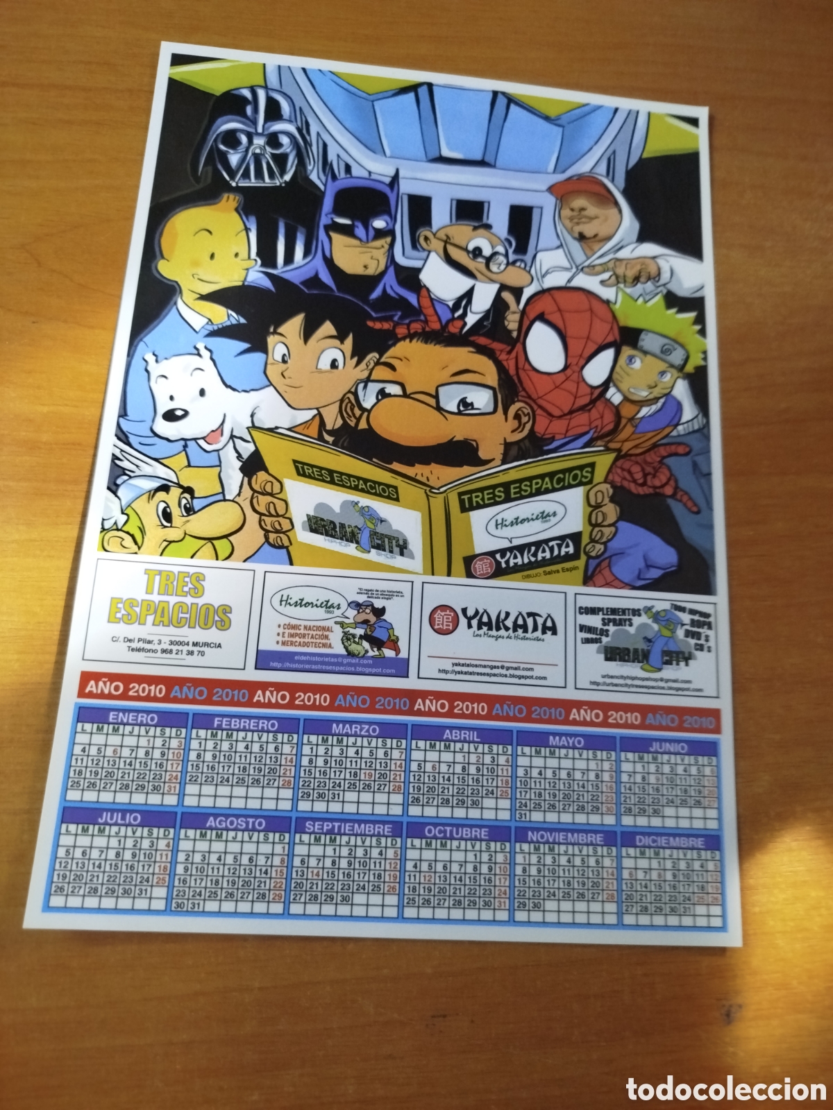 Coleccionismo deportivo: Calendario 2010. Batman Spider-Man Tint&iacute;n Mortadelo. Yakata