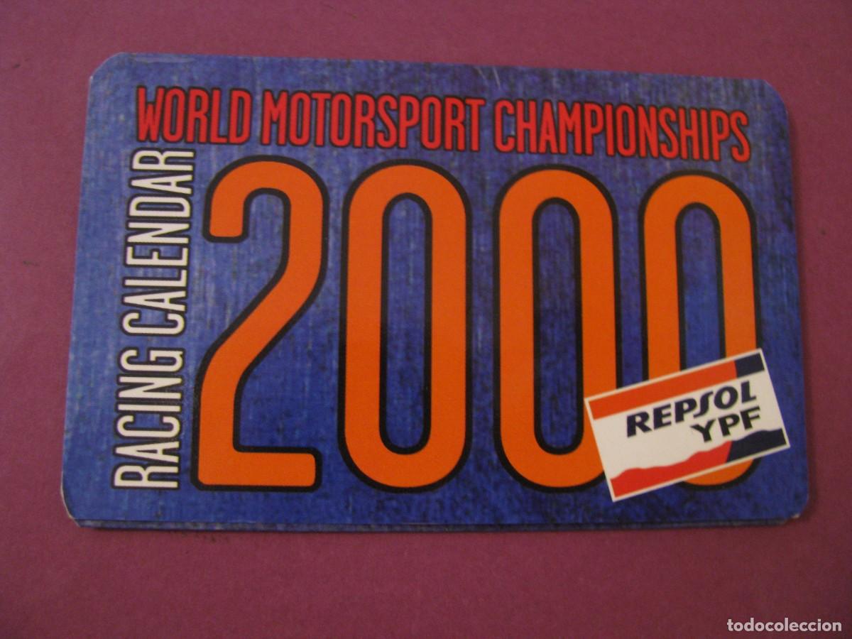 Coleccionismo deportivo: FOLLETO, CALENDARIO DE CARRERAS A&Ntilde;O 2000 REPSOL YPF. FORMULA 1, MOTO GP, WRC. 10X6,5 CM