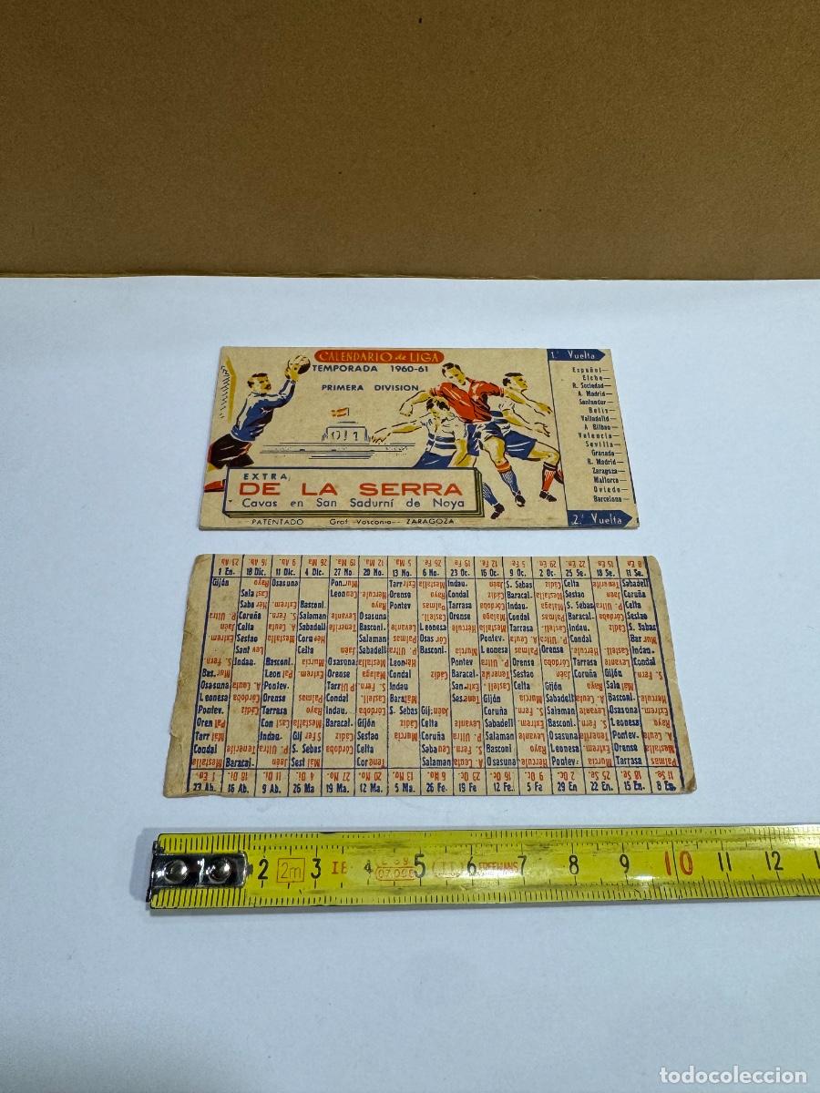Coleccionismo deportivo: CALENDARIO DE LIGA TEMPORADA 1960-61 F&Uacute;TBOL CAVA DE LA SERRA / COMPRA M&Iacute;NIMA 5&euro;